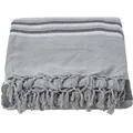 Homescapes Wohndecke, Grau, Textil, Gestreift, Rechteckig, 150x200 cm, Oeko-Tex®, Schlaftextilien, Bettwäsche, Tagesdecken
