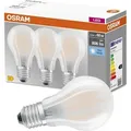 3 x Osram LED Filament A60 Birnen 6,5W = 60W E27 matt 806lm 840 Neutralweiß 4000K