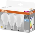 OSRAM LED E27 6,5W 4000K Kaltweiß Lampe matt 3er Pack – ersetzt 60W Glühbirne