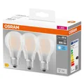OSRAM LED Lampe BASE Classic 3er-Pack Filament matt E27 6,5W 806Lm neutralweiss 