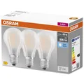 OSRAM LED Lampe BASE Classic 3er-Pack Filament matt E27 6,5W 806Lm neutralweiss