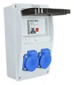 Stromverteiler 2x Schuko Steckdose mit Signalleuchte und Sicherung  C 16A
