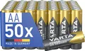 VARTA Batterien AA, 50 Stück, Power on Demand, Alkaline, 1,5V, Vorratspack, smart, flexibel, leistungsstark, ideal für Computerzubehör, Smart Home Geräte, Made in Germany