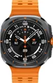 Samsung Galaxy Watch Ultra - 47 mm - titanfarben grau - intelligente Uhr mit Marineband - Gummi - Orange - Bandgröße: S/M/L - Anzeige 3.73 cm (1.5") (SM-L705FZA2DBT)
