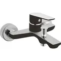 BADLAND Badewannenarmatur Wasserhahn DOKOS Wannenarmatur für Badezimmer in Schwarz-Silber