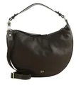 Abro Leder Schultertasche Umhängetasche Leather Adria Hobo Bag Lulu Small Dark Brown dunkelbraun
