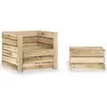 vidaXL 2-tlg. Garten-Lounge-Set aus Paletten Imprägniertes Kiefernholz
