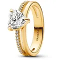 Pandora Fingerring Damen-Doppelschiene mit Goldfarben goldfarben 60/19,1