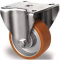 Tecwerk Bockrolle Rad-Ø 80 mm Tragfähigkeit 180 kg Polyurethan Platte L100xB88 mm Farbe Rolle braun (2000256602)