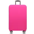 YianBestja Elastisch und Einfarbig Kofferhülle Kofferschutzhülle Schutzhülle Kofferbezug Luggage Gepäck Cover mit Band und Klettverschluss Rosa M (22-24 Zoll)