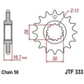 JT SPROCKETS Geräuschloses Kettenrad aus Stahl 333 - 530