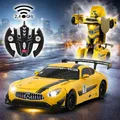 Jamara Mercedes-AMG GT3 1:14 Gelb 2,4GHz RC Auto transformable Roboter Neu