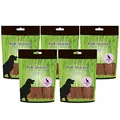 Schecker 5 x 100g PUR Kaustreifen Kaninchen - getrocknet - ohne Zusätze - Hundesnack nur vom Kaninchen