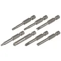 Wolfcraft 1260000 Sechsrund-Bit TR 7, TR 8, TR 9 S2-Stahl gestrahlt, zähhart E 6.3 3 St.
