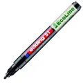 Edding 51 Marker EcoLine - schwarz - 1 Stift - Rundfeder 1-2 mm - Tinte auf Wasserbasis, hochmatt und wasserfest - Stift für Glas, Stein, Holz, Kunststoff und Papier