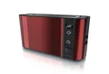 Arendo Toaster Langschlitz, Edelstahl, Display mit Restzeitanzeige, Brötchenaufsatz, 1 langer Schlitz, für 2 Scheiben, 1000 W, Defrost Funktion, Wärmeisolierendes Gehäuse, Krümelschublade
