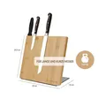 Messerhalter magnetisch aus Bamboo Messerblock ohne Messer inkl. Wetzstahl