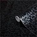 d-c-fix Möbel-Klebefolie Sonja Black Blumen-Muster 45cm x 1.5m