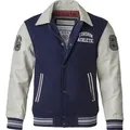 Cordon Sport Herren Lederjacke "Bronx" navy/beige L - Dunkelblau