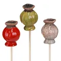 Viana Keramik Mohn Blumenstecker Gartendeko mit symbolischer Bedeutung