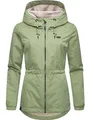 Ragwear wasserdichte Damen Übergangsjacke leichte kurze Funktionsjacke mit Kapuze Dankka Tech YOUMODO Dusty Green Gr. M