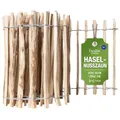 Creative Home Staketenzaun 50cm hoch und 5m lang | Haselnusszaun | Rollzaun | Lattenabstand 7-9 cm | Gartenzaun Holz Holzzaun | Zaun Garten Ideal als Rasenkante Blumenbeet Umrandung aus Haselnuss