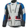 Held Hakuna Matata 3 wasserdichte Motorrad Textiljacke, grau-rot-blau, Größe S für Männer