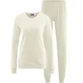 Living Crafts - Betty | Schlafanzug - Sanftes Interlock-Jersey, Bequeme Feinripp-Abschlüsse, Eingenähtes Elastisches Band, Rundhalsausschnitt, 100% Bio-Baumwolle (M, Natural)