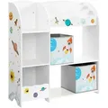 KINDERREGAL mit Buchablage und 2 Aufbewahrungsboxen