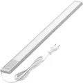 Oktaplex LED Unterbauleuchte Küche Flach Aluminium 58cm Küchenlicht Warmweiß mit Schalter