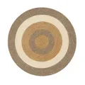 Wohnando Teppich MY-RUG Teppich Jute Balance, aus 100% Jute 200x200 cm, Rund, Höhe: 10 mm, handgewebt, Natürliches Material, Boho-Stil, wendbar 200 cm x 200 cm x 10 mm