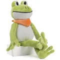 Plüsch Frosch „Quark“ – Schaffer 5733 - Kuscheltier Frosch - weich & flauschig - Stofftier für Babys & Kinder ab 0 Jahren – waschbar - Größe L - 34 cm - grün-weiß