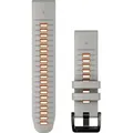 Garmin Silikon 22mm - Quickfit - Silikon-Armband für FENIX 7 PRO - 7 und EPIX PRO (Gen 2) - 47mm Nebelgrau/Glutorange" 010-13280-02" - Nebelgrau/Glutorange