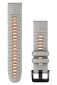 GARMIN Quickfit Silikonband 22 mm Nebelgrau/Glutorange 010-13280-02