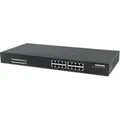 INTELLINET Switch 16x GE Rackmount PoE+ - Schwarz