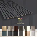 HEXIM Akustik Paneele AP05 - Black Lead 278x60cm Wandpaneele Holz Lamellenwand