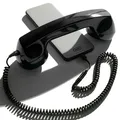 Opis Technology 60s Micro Retro-Telefonhörer für Handy und Smartphone, inkl. aktivem USB-C-Adapter für Android und iPhone 15 und Neuer, 3,5-mm-Klinke, kabelgebunden, Schwarz