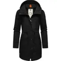 Ragwear Parka Canny stylische Übergangsjacke mit großer Kapuze schwarz L (40)