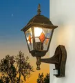 Außenwandlampe Garten Hof IP44 mit Bewegungsmelder Kupfer E27 Metall Aluminium Tiffany Stil Wandlampe außen