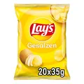 Lays Gesalzen - Knusprig gesalzene Kartoffelchips für eine gelungene Party - 20 x 35g