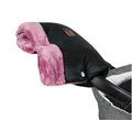Handmuff für Kinderwagen Große Muff Handwärmer mit Kunstfell Handschuhe für Buggy Kinderwagenmuff (MD1 Rosa)