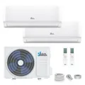 Multi Split Klimaanlage 18.000 BTU Inverter Heizfunktion 5,3kW 2 Innengeräte