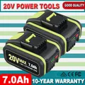 2x 7,0Ah 20V MAX 7000mAh Ersatzakku Für Worx Akku WA3553 WA3556 WA3551 WA3639 DE