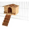 Kerbl Pet 82747 Nagerhaus Nature 30 x 22.5 x 20 cm mit Gitterbefestigung