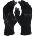 Fitzner GmbH & Co. KG Fitzner Winterhandschuhe, Merinowolle, schwarz, Schlichte Arbeitshandschuhe mit Silikonnoppen, 1 Packung = 12 Paar, Größe 5 3563-5