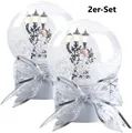 NEU Schneekugel Weihnachtsmann LED Laterne Musik für Deko Geschenk Klassiker