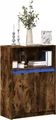 vidaXL Sideboard mit LED Räuchereiche 72x34x100 cm Holzwerkstoff