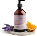 ENA Living – Körperlotion im Spender – Bodylotion 500ml mit Lavendel, Orange & Zedernholz Feuchtigkeitsspendende Hautcreme für Damen & Herren – Parfümiert, Ohne Farbstoffe, Vegane Pflege