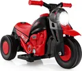 COSTWAY Kinder Motorrad, mit Seifenblasenmaschine, 6V Elektro Motorrad mit Musik und LED Scheinwerfer, Dreirad Kindermotorrad 2,5-3 km/h, für Kinder ab 3 Jahre (Rot)