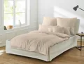 Irisette Mako-Satin uni Bettwäsche-Garnitur Paris 8000 Farbe beige-81 Größe 200x220+2x80x80 cm